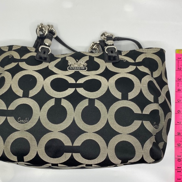 Authentic Coach Op Art Mia Sateen patterned Bag - Picture 9 of 14